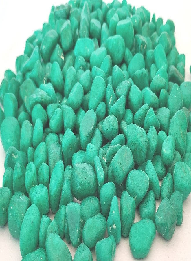Power Stone Decorative Dark Green Pebbles for Pathways Landscape Hotels (Dark Green, 3 Kg) - Image 1